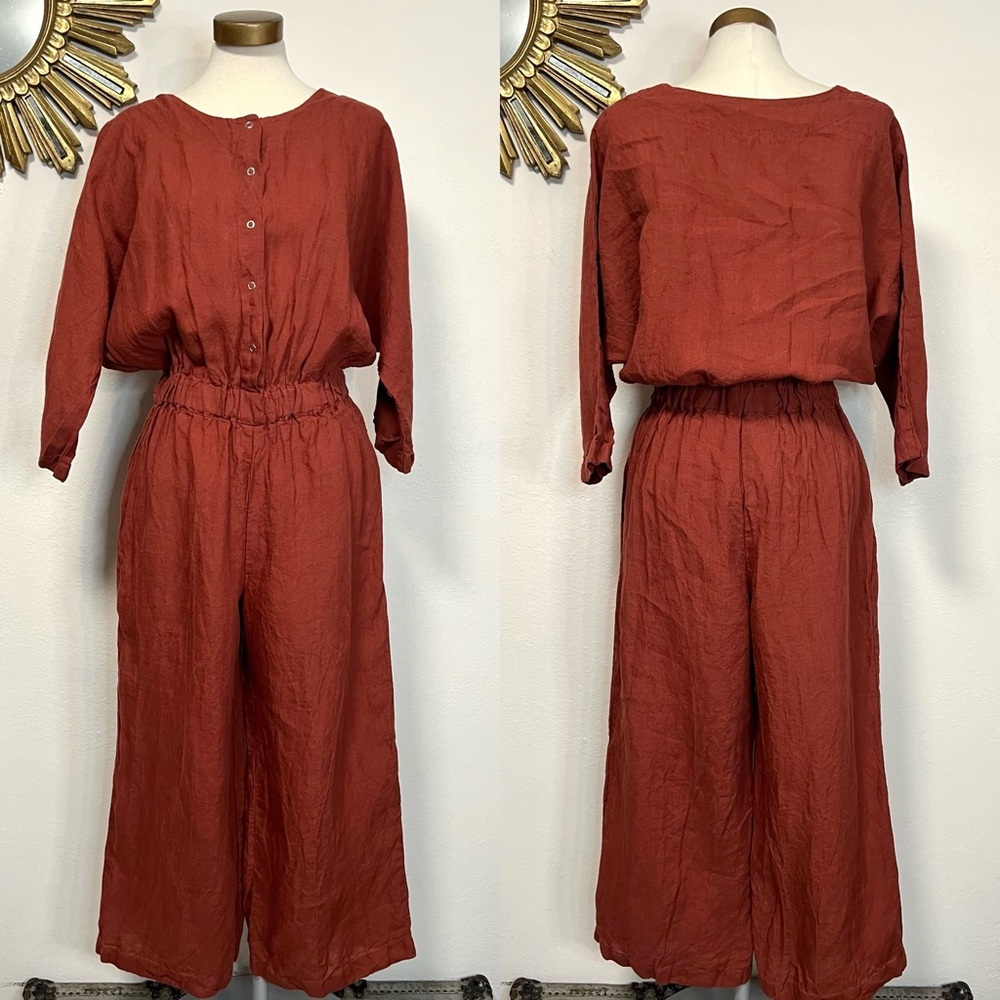 Len.Ok Linen Wide Leg Jumpsuit